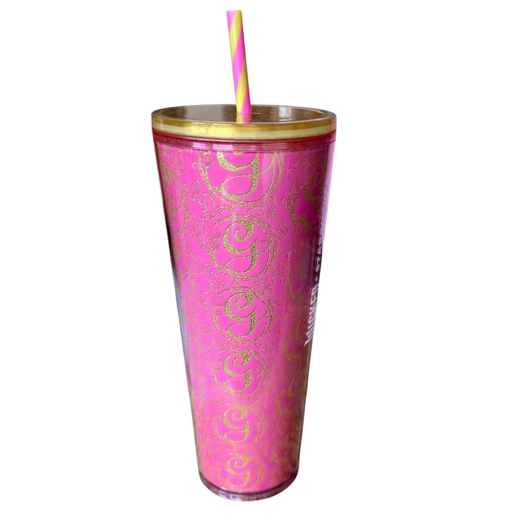 Starbucks Wicked tumbler cold beverage pink & gold cup 2024 - Picture 5 of 8